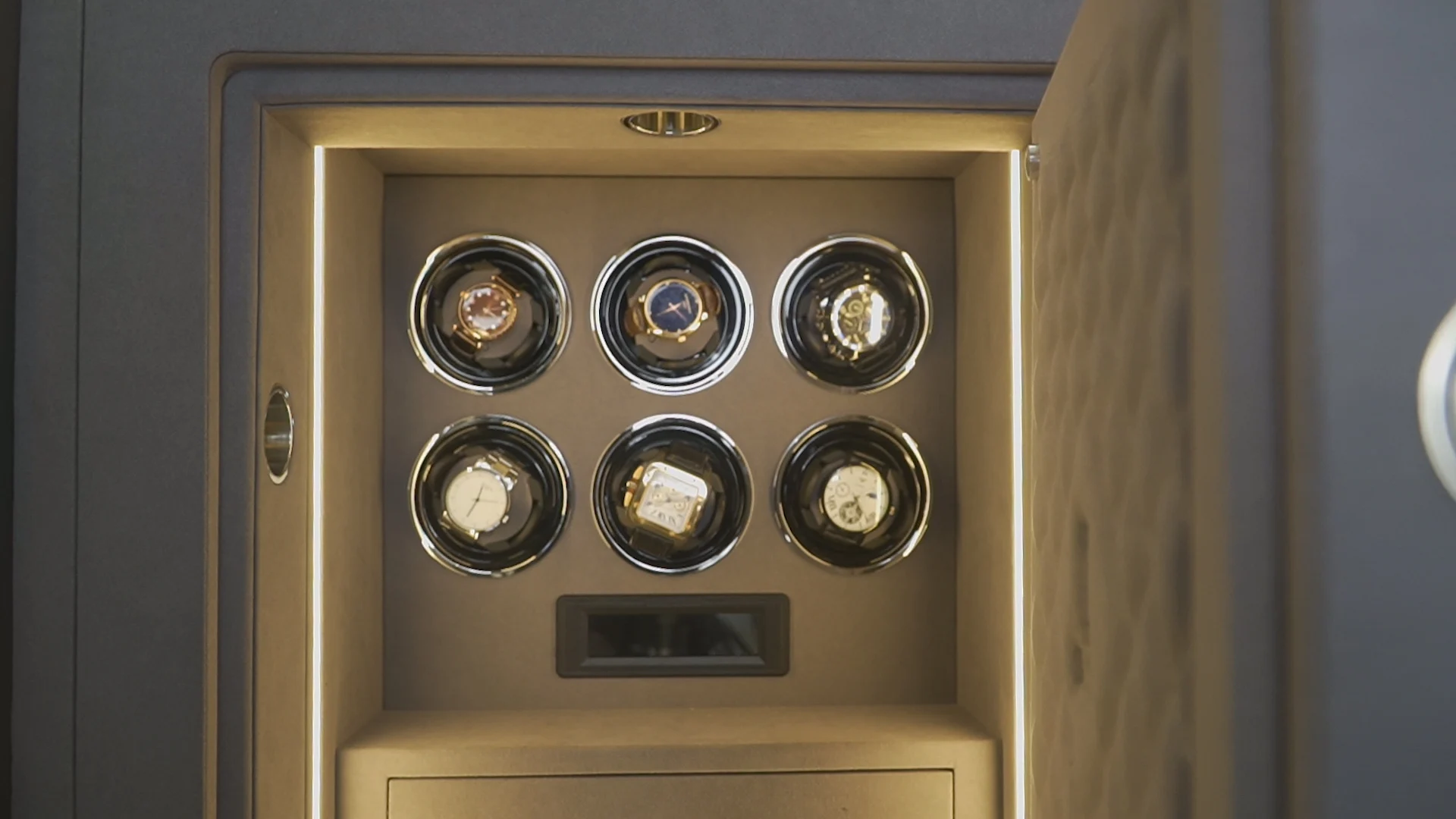 Luxury Fingerprint Safe with Double Watch Winder for 4/6/8/12/24 Timepieces, Fireproof Jewelry and Cash Cabinet, Secure Storage for Gold, Patents and Valuables, OEM & ODM Orders Supported 13