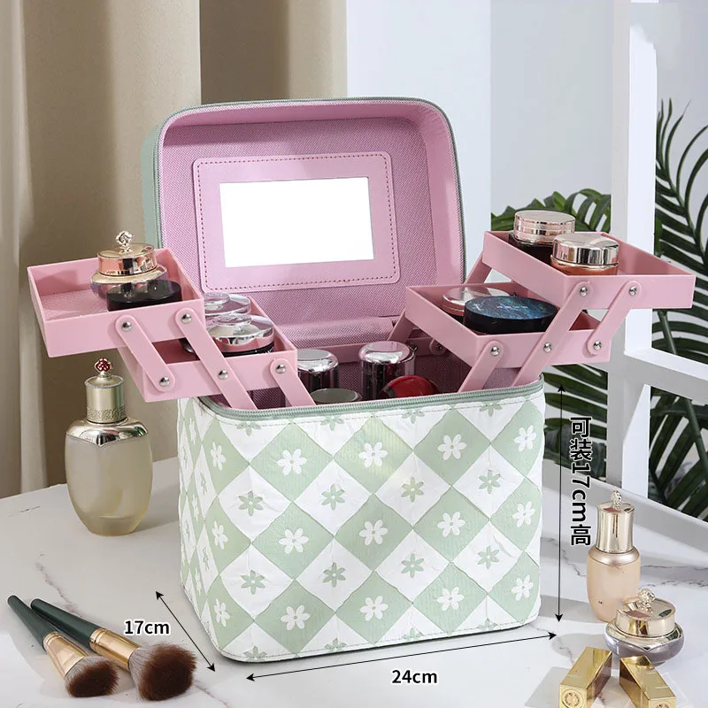 Travel Makeup Organizer 👜 Large Capacity Women’s PU Leather Travel Makeup Bag – Portable Cosmetic Organizer for Cosmetics, Toiletries, Skincare, and Jewelry – Multi-Use Storage Box for Travel, Work, Daily Use, and Gifts 3