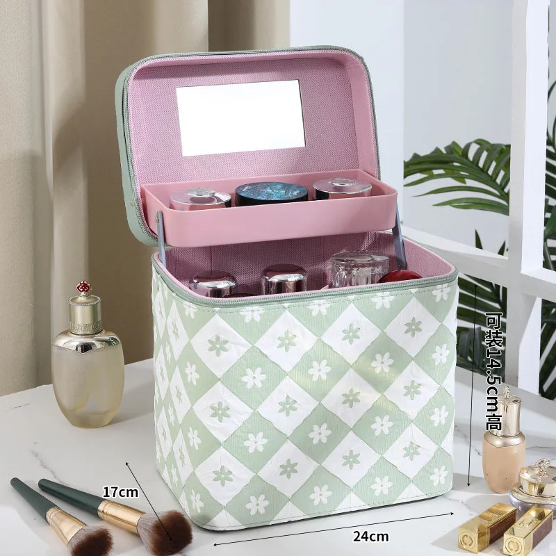 Travel Makeup Organizer 👜 Large Capacity Women’s PU Leather Travel Makeup Bag – Portable Cosmetic Organizer for Cosmetics, Toiletries, Skincare, and Jewelry – Multi-Use Storage Box for Travel, Work, Daily Use, and Gifts - 图片 17
