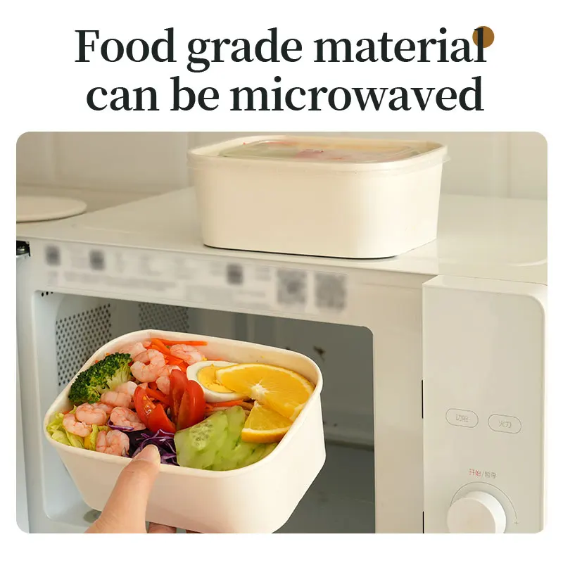 Food-grade microwave-safe containers made from BPA-free, heat-resistant materials.