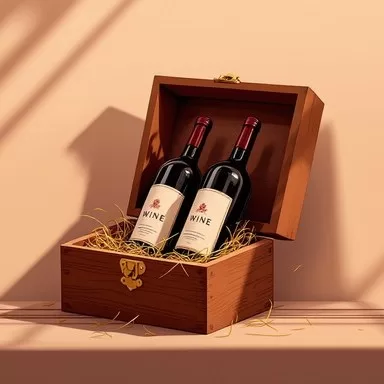 custom wooden wine crate box laser engraved logo pine paulownia single double bottle UGI Packaging