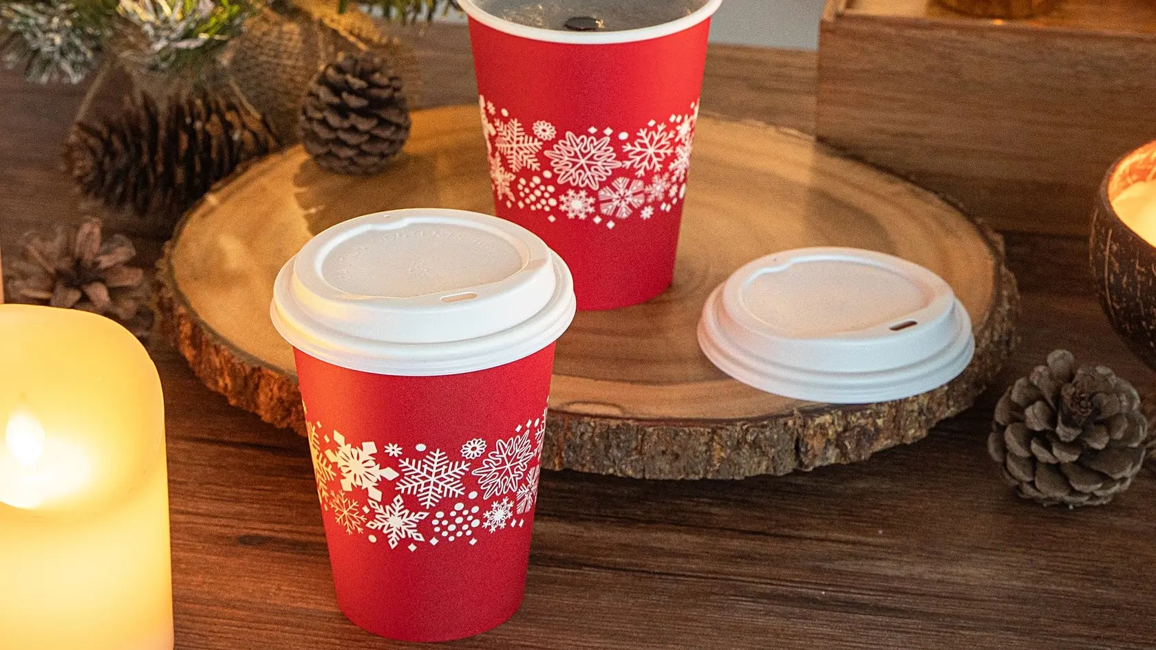 Red Milk Tea Cup with Holder – Custom Membrane Label Packaging