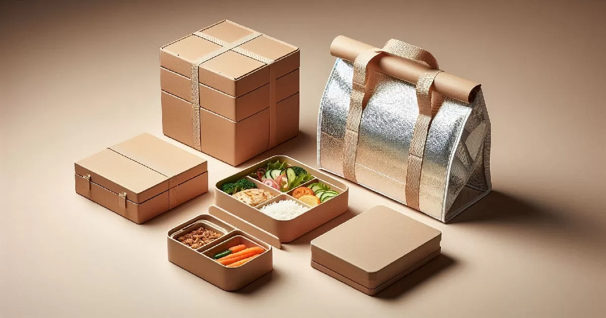 custom bento box lunch bag manufacturer UGI Packaging kraft paper insulated foil OEM Guangzhou