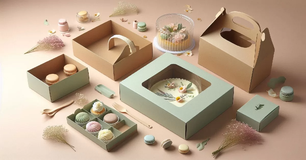 custom dessert takeaway box manufacturer UGI Packaging clear window cake box