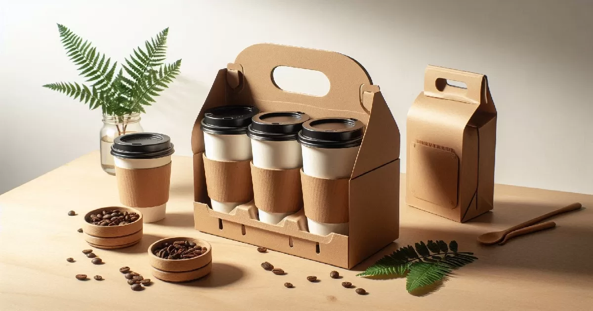 custom paper drink holder manufacturer UGI Packaging kraft carrier Guangzhou